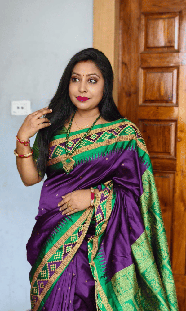 Sambalpuri Silk Saree in Purple