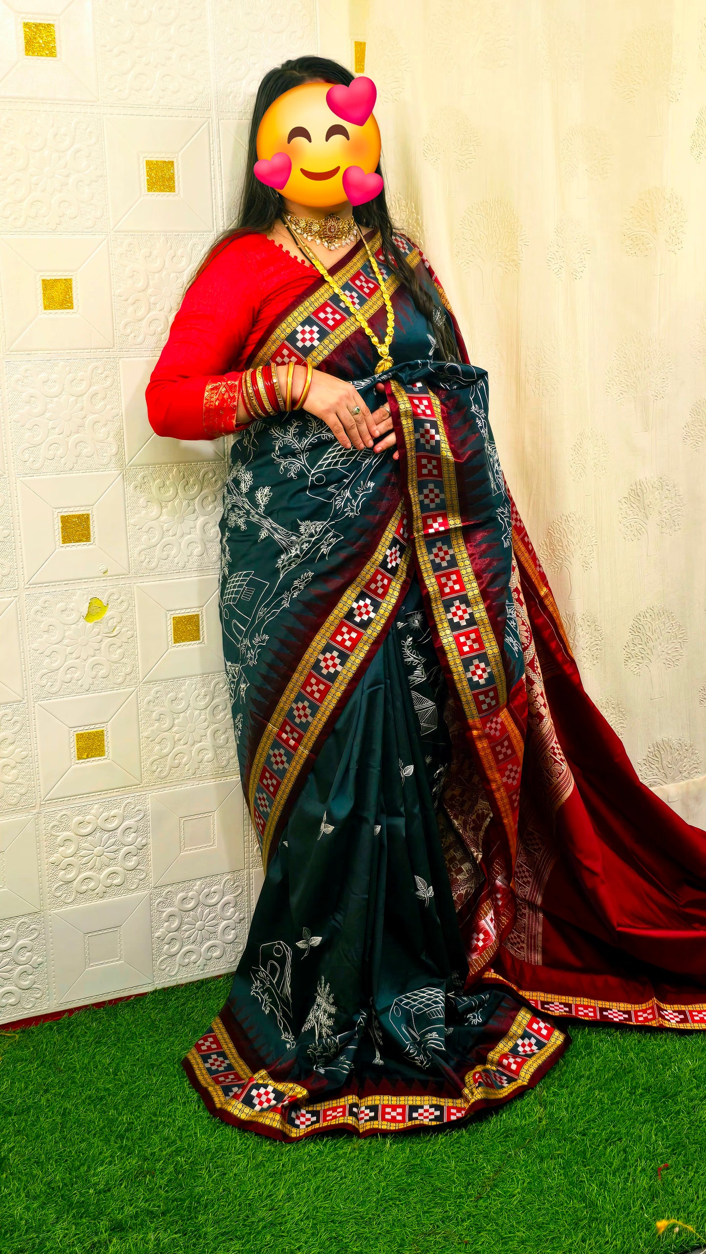 Sambalpuri embroidery silk