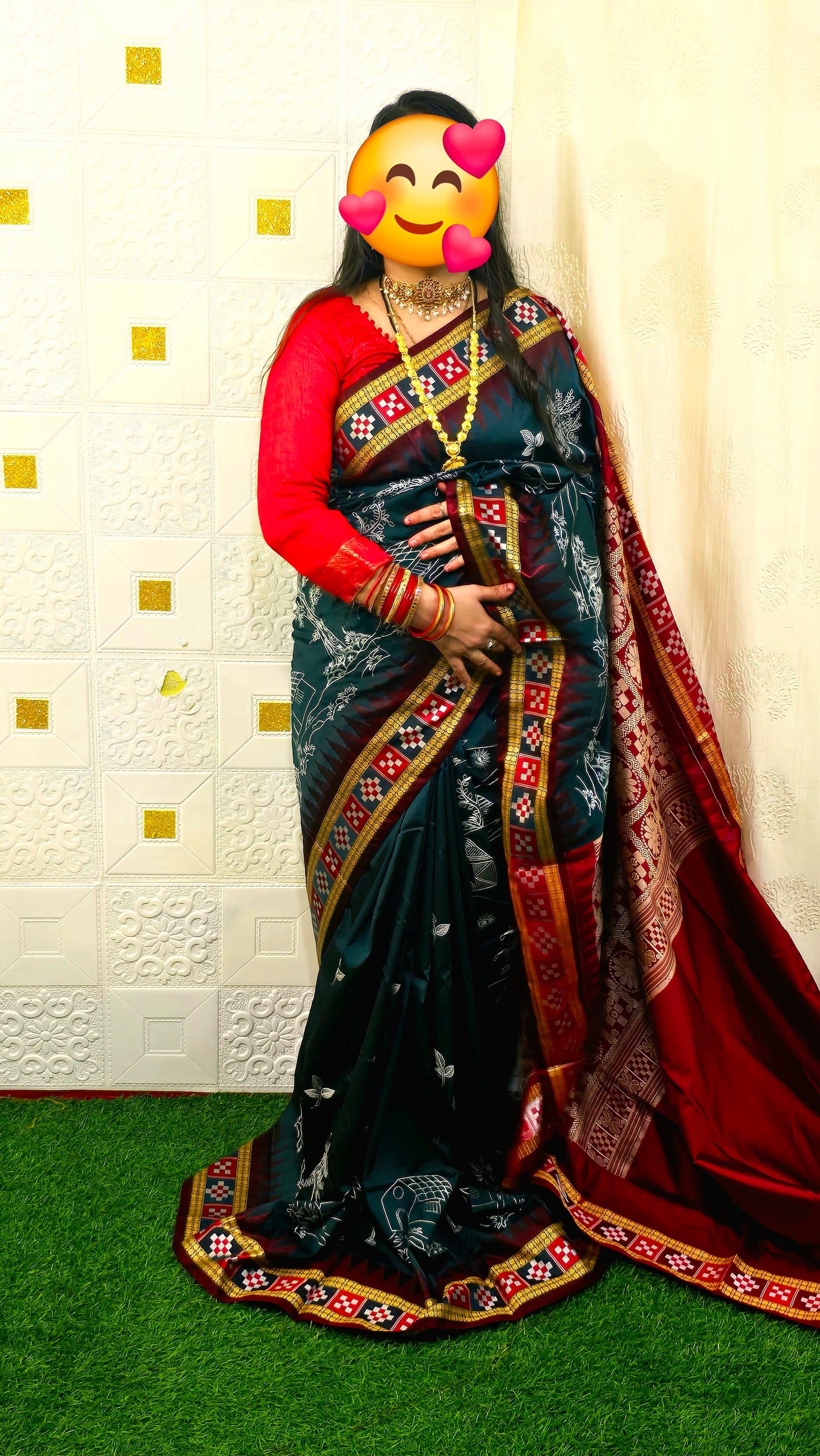 Sambalpuri embroidery silk
