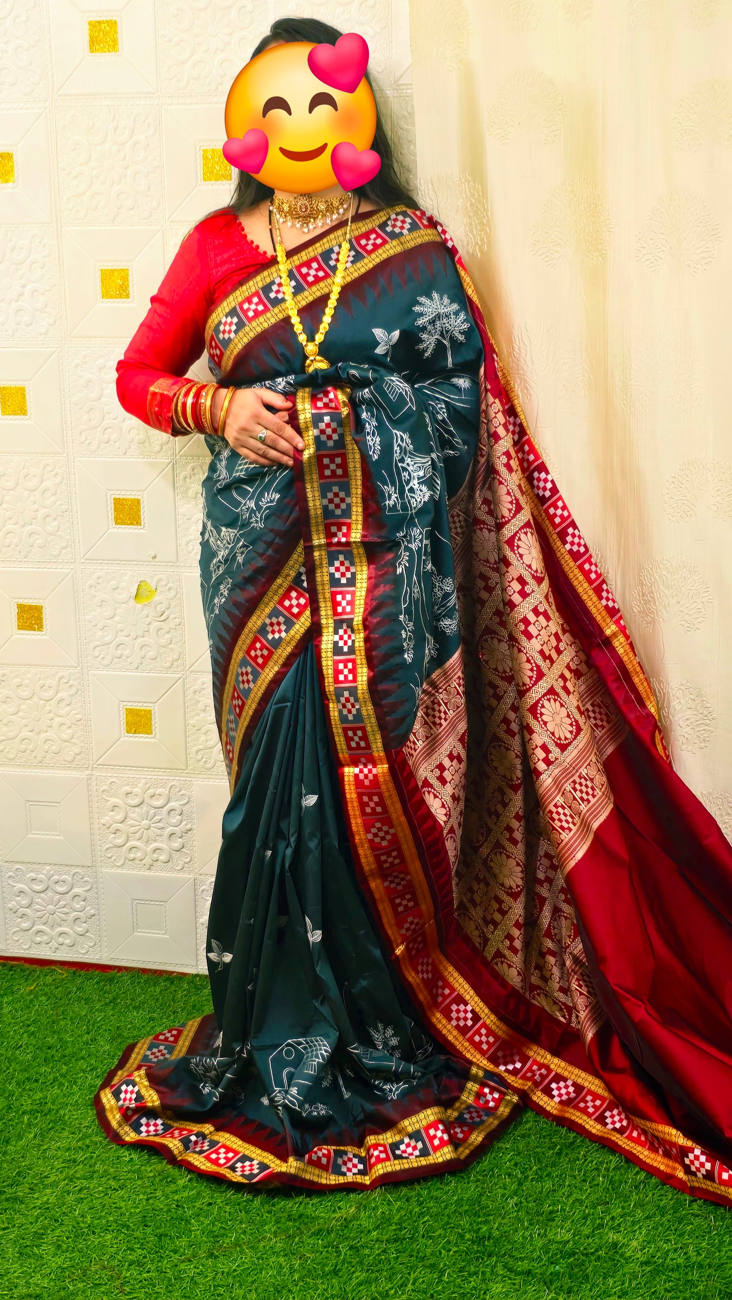 Sambalpuri embroidery silk