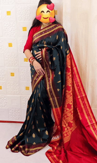 Traditional Black silk saree