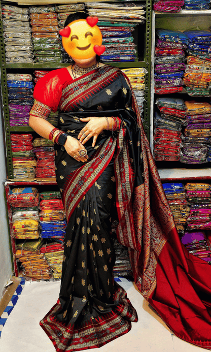 Traditional Black silk saree