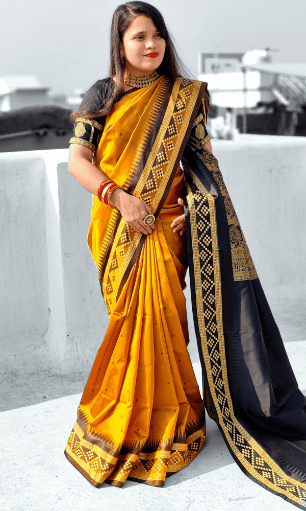 Silk Saree in Yellow