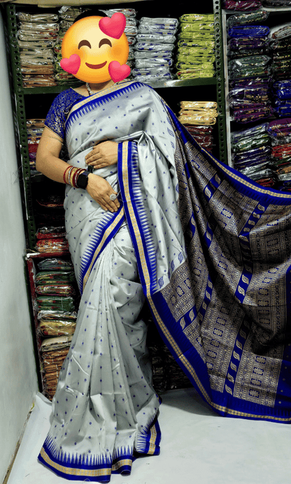 Silver Festive silk saree