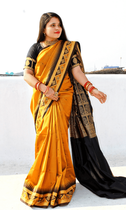 Silk Saree in Yellow