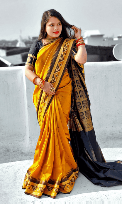 Silk Saree in Yellow