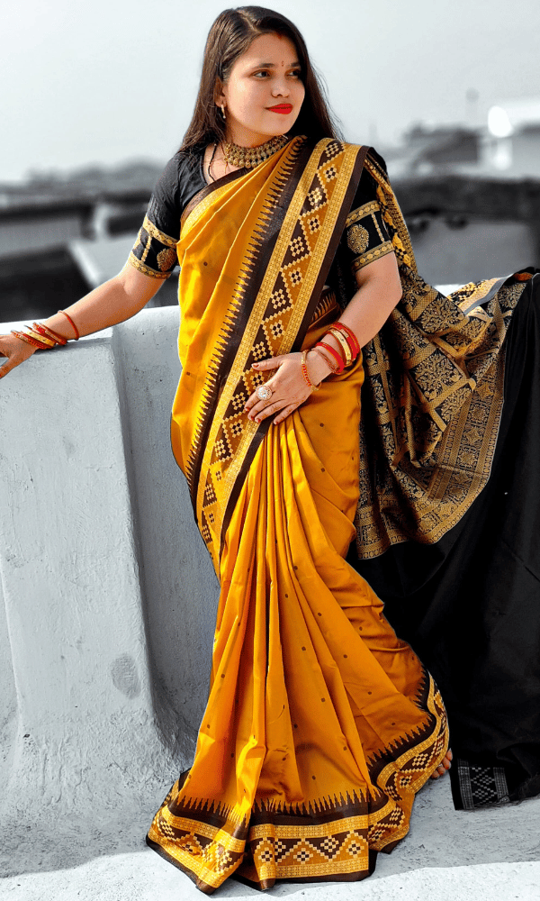 Silk Saree in Yellow