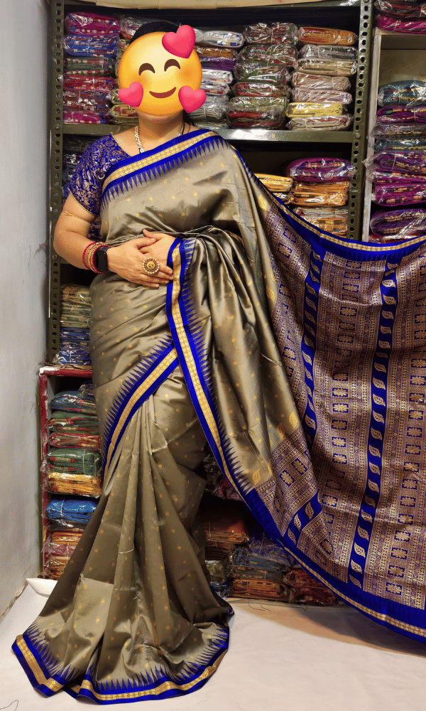 Festive Beige silk saree