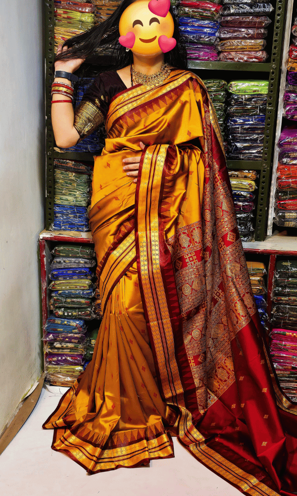 Classy Mustard silk saree