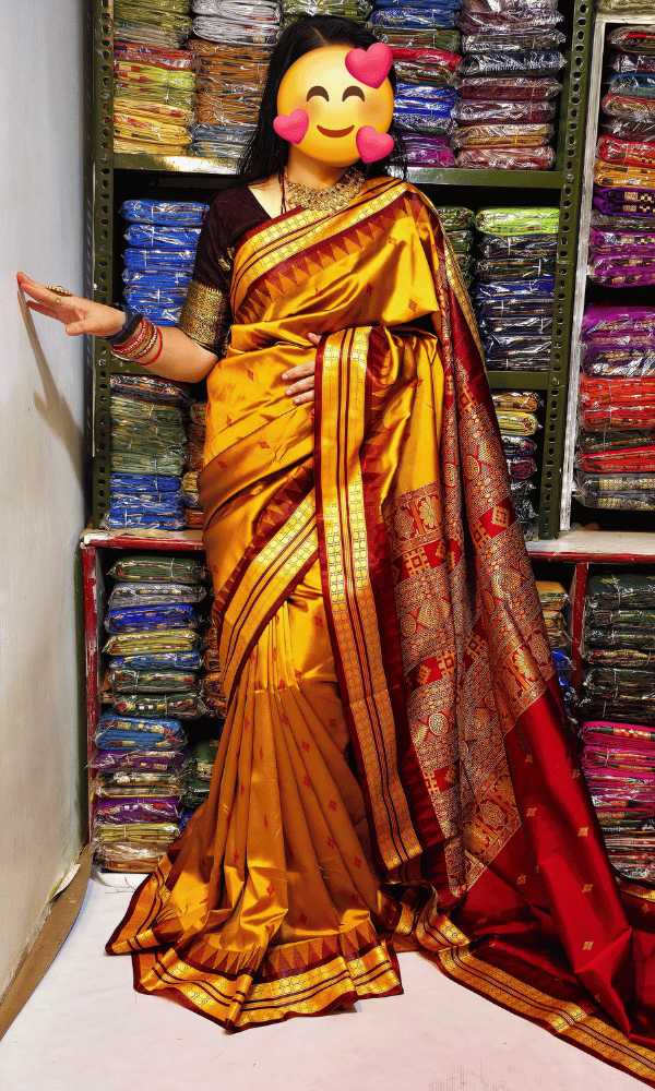 Classy Mustard silk saree