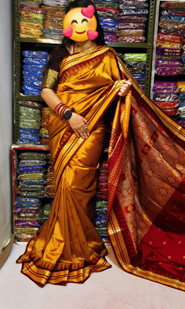 Classy Mustard silk saree