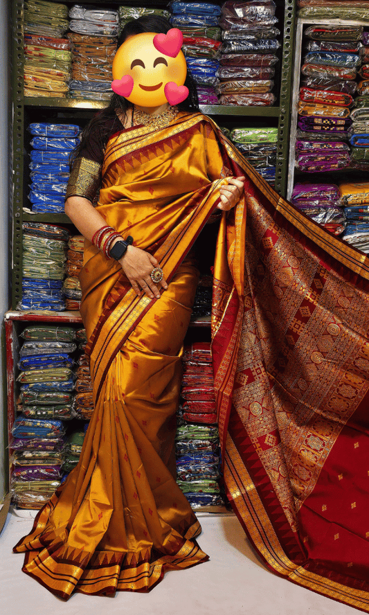 Classy Mustard silk saree