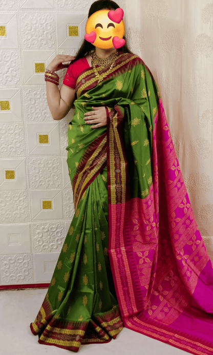 Designer Green silk saree