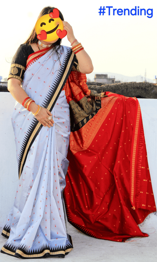 Sky Festive silk saree