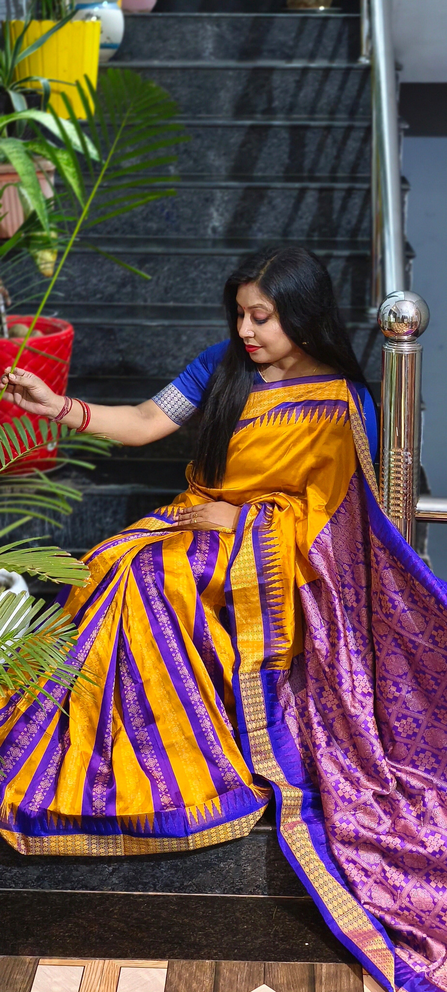 PATLI BOMKAY SILK SAREE - YELLOW