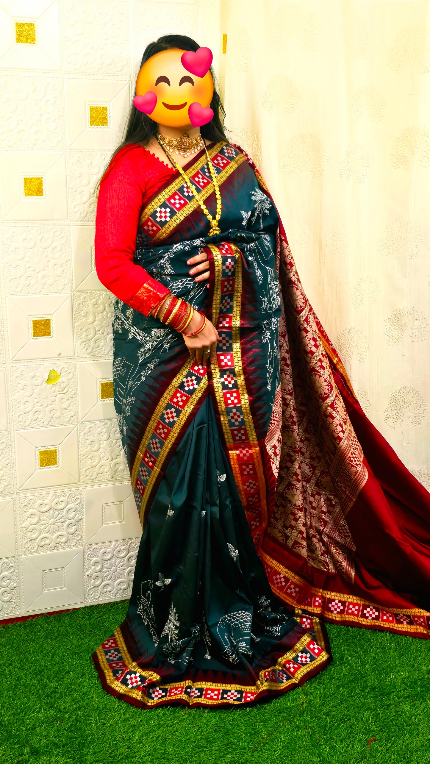 Sambalpuri embroidery silk